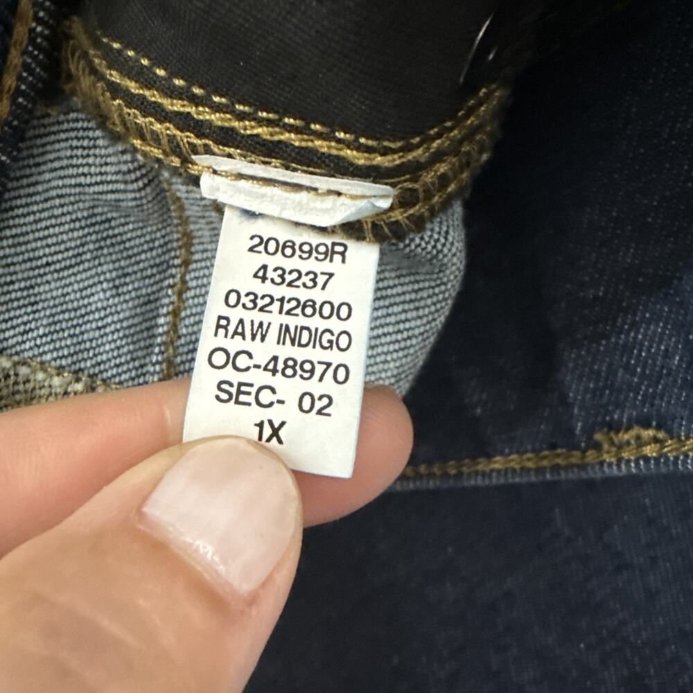 Spanx Jeans Kick Flare High Rise Cropped Tummy Shaping Blue Denim Plus Size 1X - Picture 10 of 10